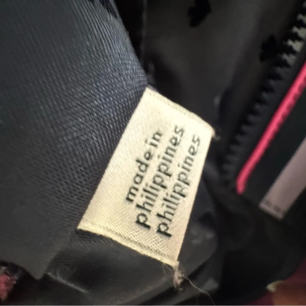 Kate Spade Jae Nylon Striped with Lip Print Tote Bag